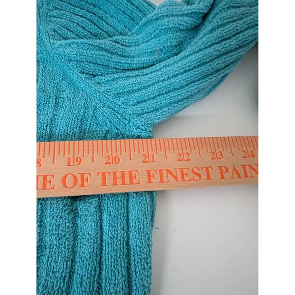 J Jill Ribbed Chenille Turtleneck Womens Size Large Blue Green Soft Knit Sweater - Picture 9 of 10